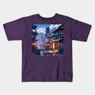 Fantasy ninja town Kids T-Shirt